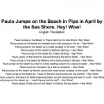 Paulo Na Praia Translation