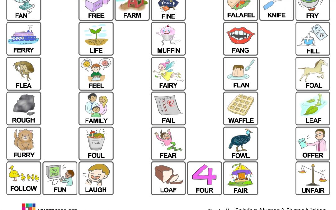 (English) Cleft Palate Therapy Word Game (F)