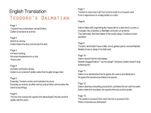 La Dálmata de Teodoro Translation Page 1