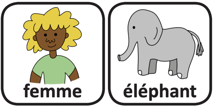 (French) Cleft Palate Therapy Word Game for F