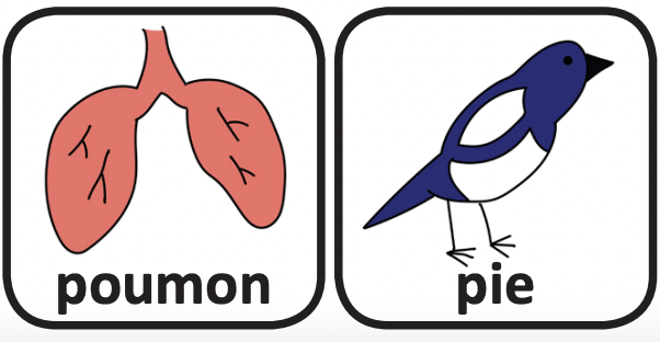 (French) Cleft Palate Therapy Word Game for P