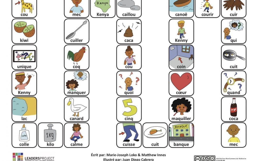 (French) Cleft Palate Therapy Word Game for K