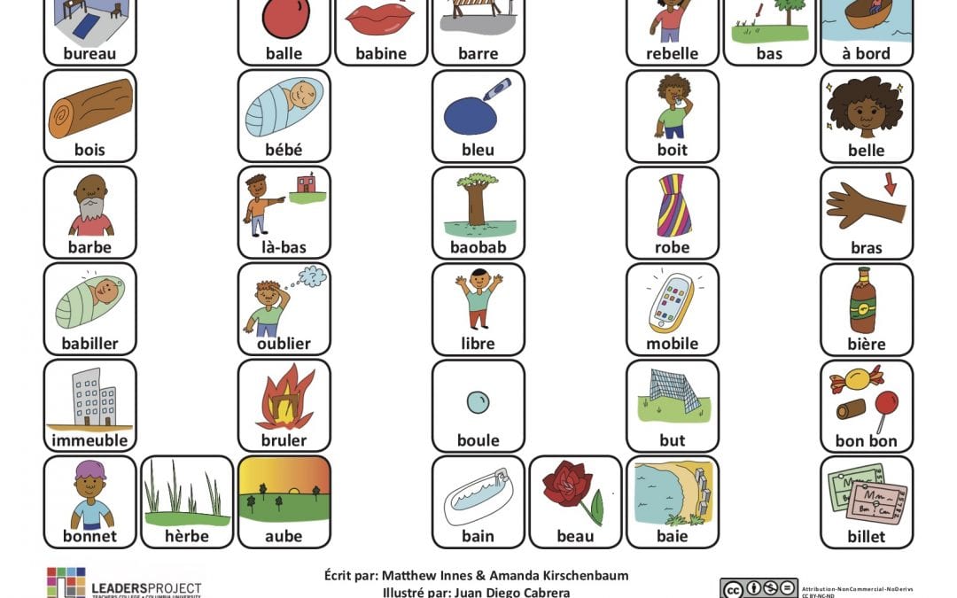 (French) Cleft Palate Therapy Word Game for B