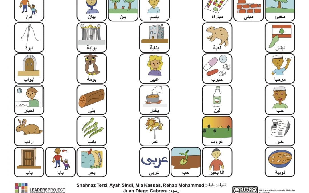 (Arabic) Cleft Palate Therapy Word Game for B