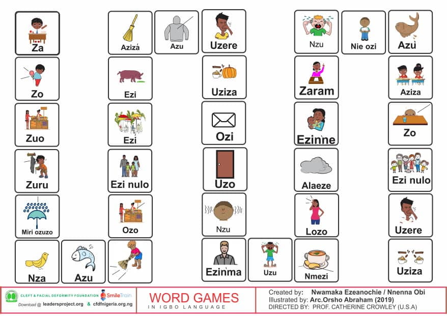 (Igbo) Cleft Palate Therapy Word Game for Z