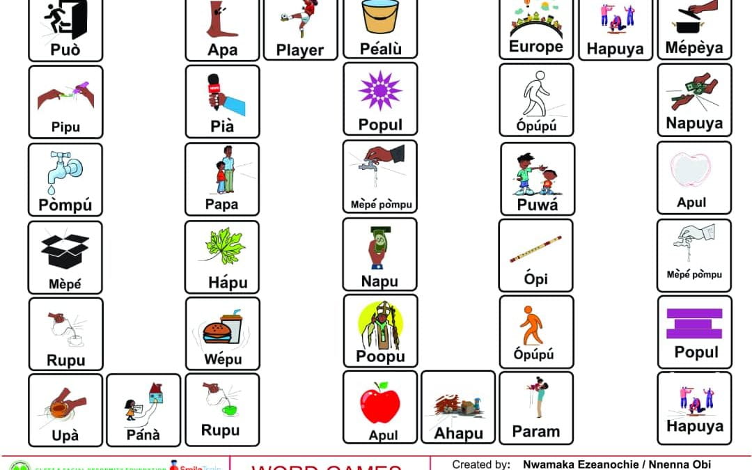 (Igbo) Cleft Palate Therapy Word Game for P
