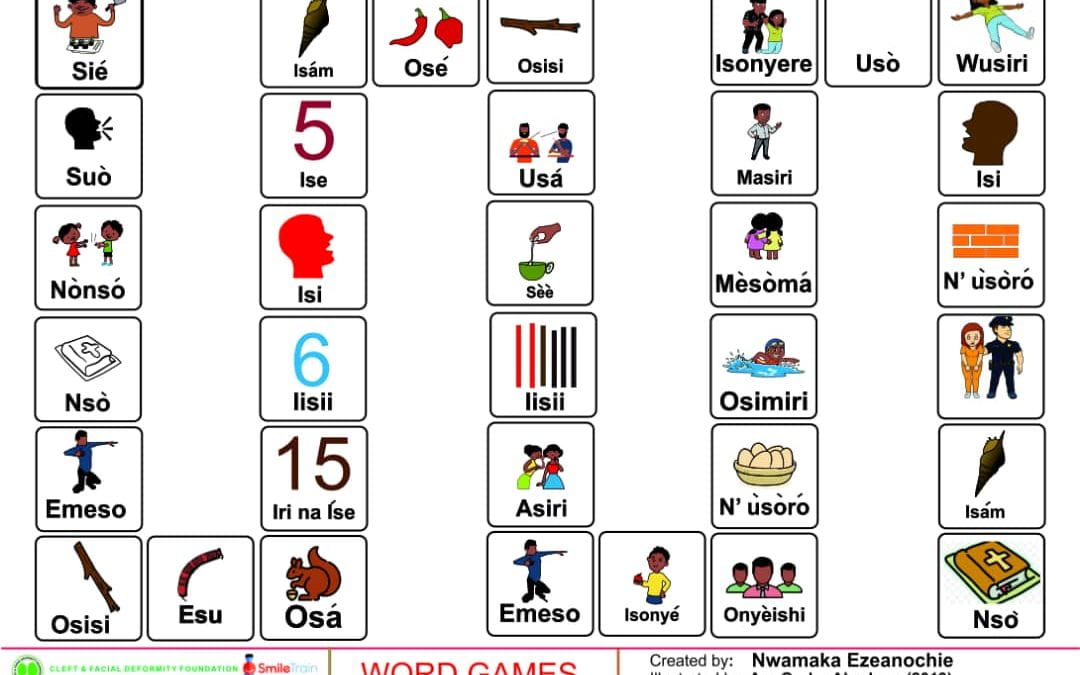 (Igbo) Cleft Palate Therapy Word Game for S