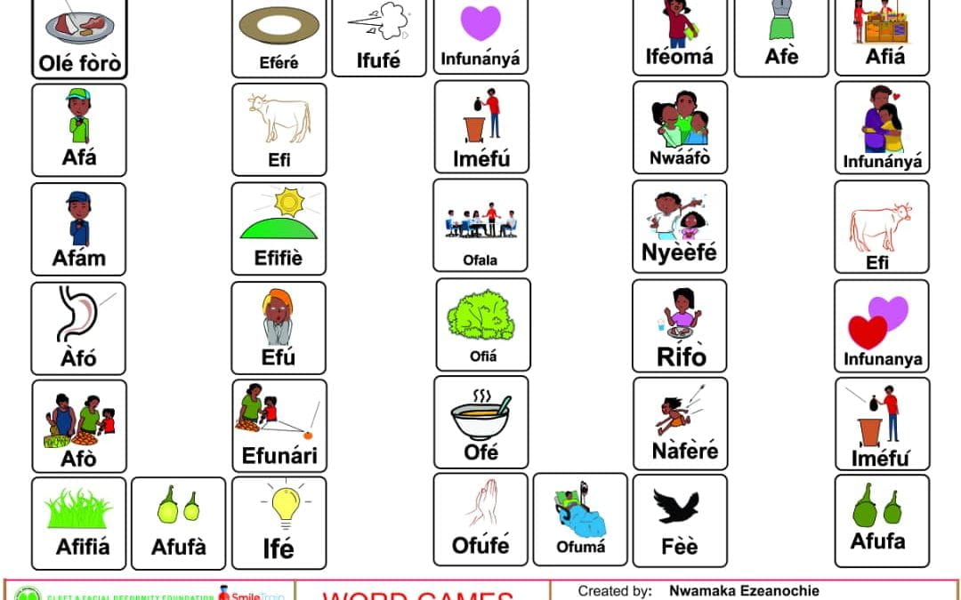 (Igbo) Cleft Palate Therapy Word Game for F