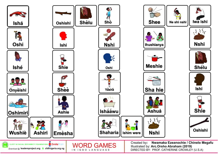 (Igbo) Cleft Palate Therapy Word Game for SH